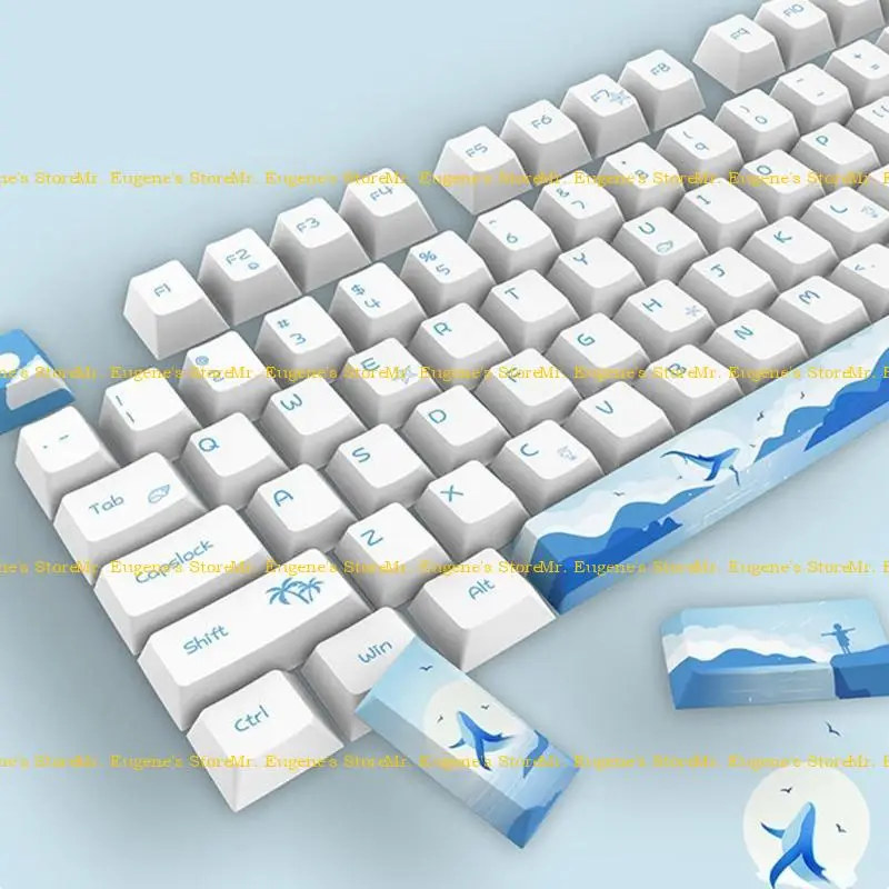 D08B 108 Keys Delphin Game Keycaps PBT 5 Seiten Farbstoff Sublimation Keycap Kirschprofil
