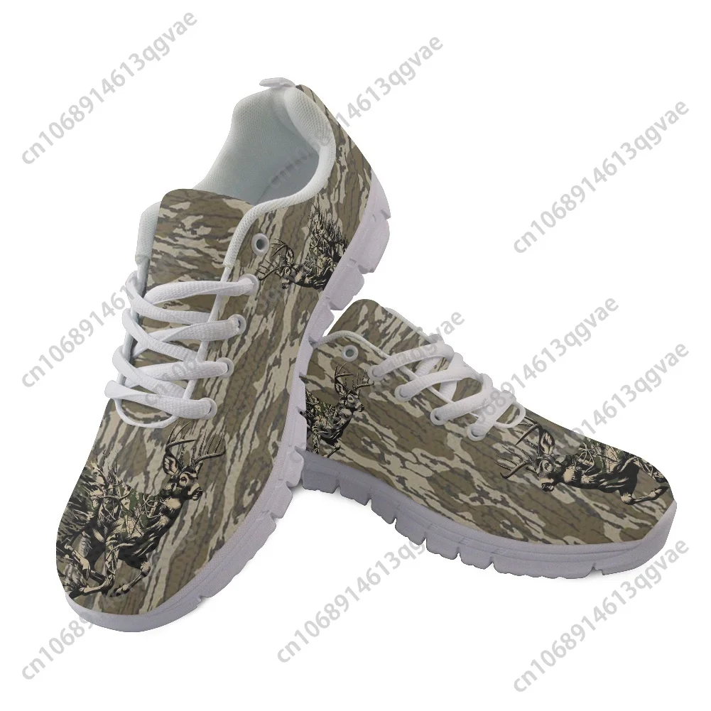 Camo Deer Camouflage Hunting Sports Shoes Mens Womens Teenager Kids Children Custom Sneakers High Quality Couple Casual Shoes