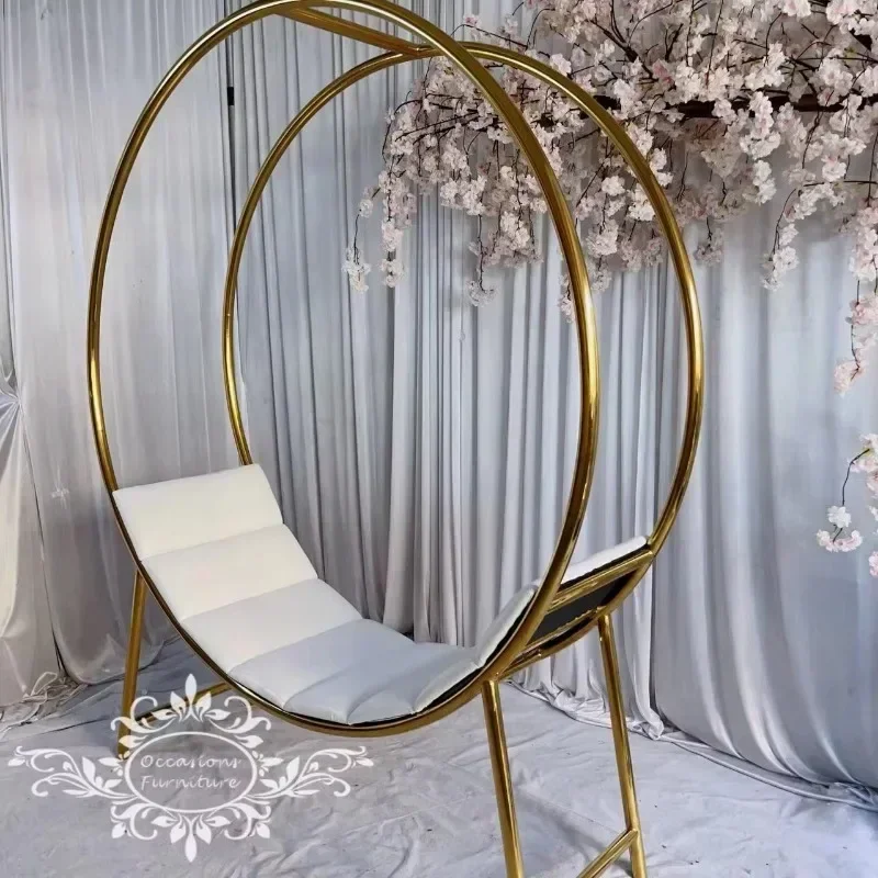 

Gold Round Big Tubes Stainless Steel Wedding New Style Sofa