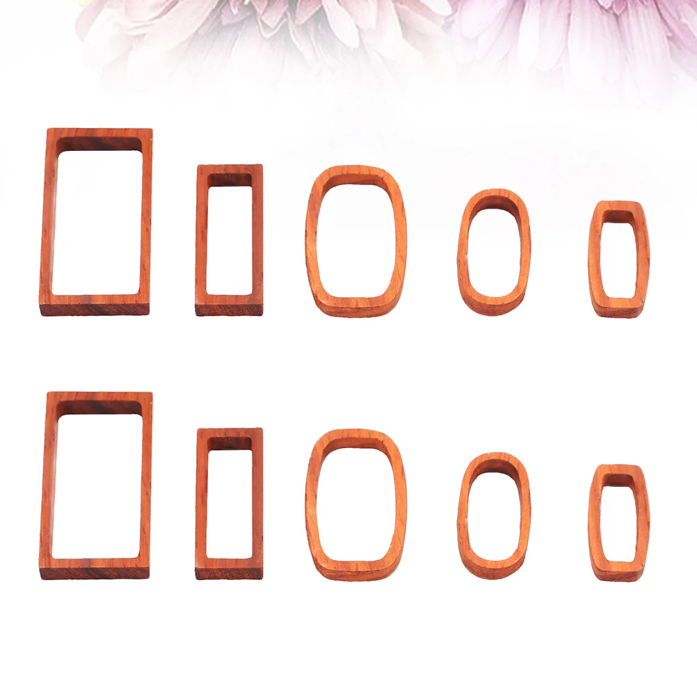 

10 Pcs Sandalwood Necklace Pendant Molds Jewelry Casting Epoxy Resin Frames DIY Craft Supplies Wooden Pattern Tools