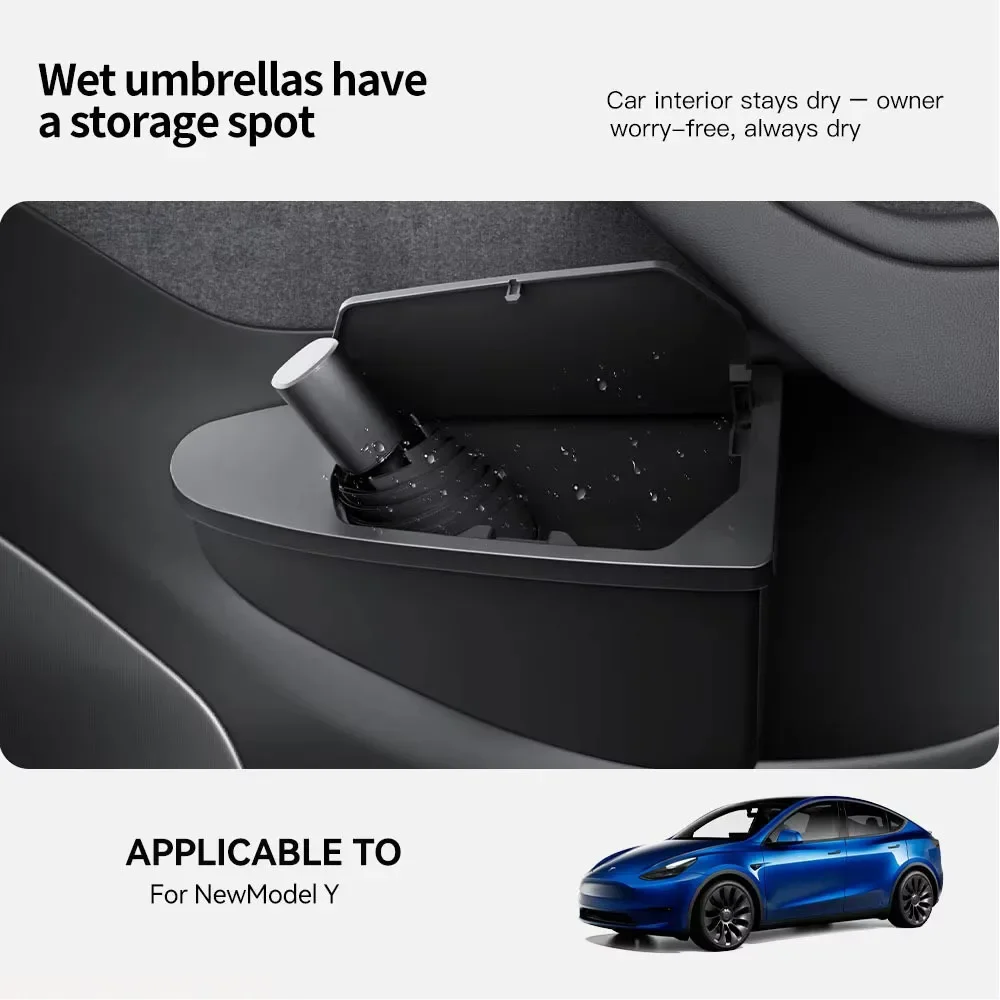 For Tesla Model 3 Y Juniper Highland Side Door Trash Can Garbage Can Trash Bin with Cover, Storage Box Organizer Accessories