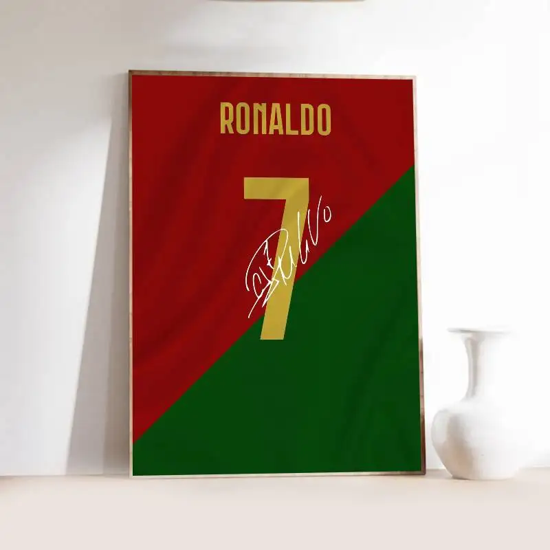 C-Cristiano R-Ronaldo Poster, selbstklebender Kunst-Aufkleber aus wasserfestem Papier, Wanddekoration für Kaffeehaus, Bar, Zimmer – Detail 9