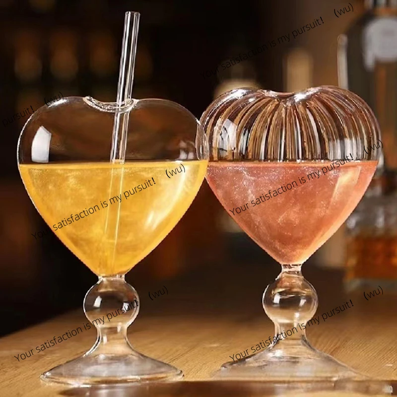 Heart Love Shaped Glass Mug Couple Cups Bird And Various Cocktail Glass Cup Tea Beer Mugs Milk Coffee Cup Gift Drinkware