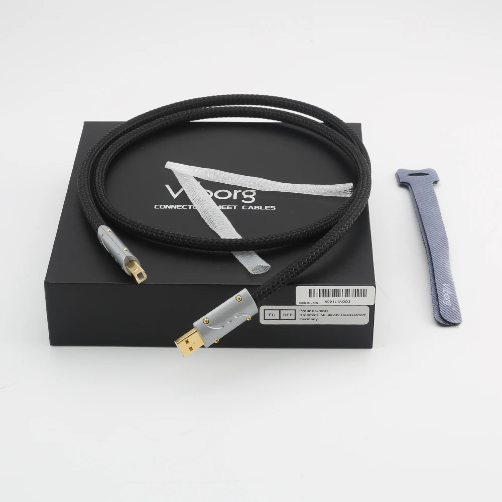 ใหม่ Viborg UC01 HI-End OFC USB Audio Audiophile USB AB A-B DAC ทองชุบ DAC ตัวถอดรหัสสายเคเบิลเครื่องพิมพ์