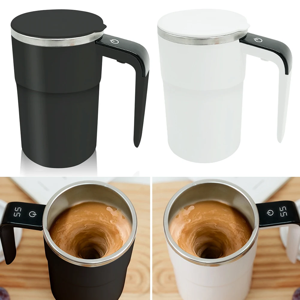 

Magnetic Self Stirring Coffee Mugs Portable Automatic Mixing Cup Rechargeable Self Stirring Cup With Thermometer For Home Office