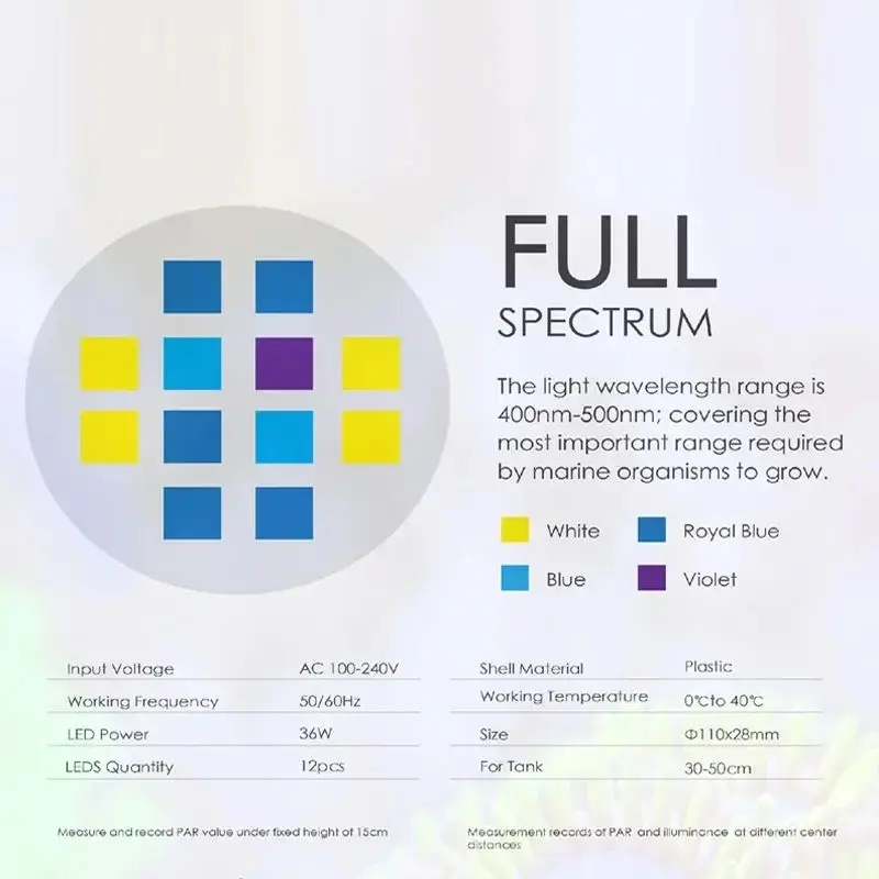 الأطياف أكوا نايت V2 التحكم باللمس 36 واط الطيف الكامل المدمج في الموقت البحرية المرجان الشعاب المرجانية المياه المالحة خزان الأسماك حوض السمك مصباح ليد #6