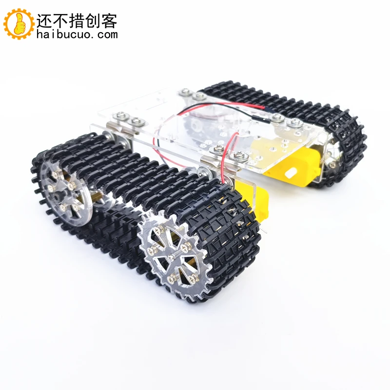 tanyue Upgrade Acrylic Fully Assembled Tank Chassis TT Motor 3-9v Tracked Intelligent Car with Line STEM Education SNX1