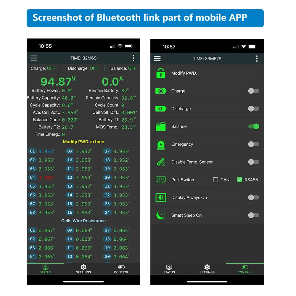 JIKONG Smart Balance BMS BD6A24S6P Liion LiFepo4 LTO BMS 4S 5S 6S 7S 8S 9S 10S 12S 13S 14S 15S 16S 17S 18S 19S 20S 21S 22S 24S