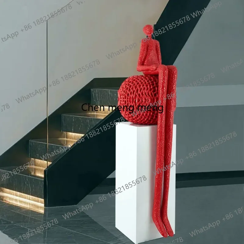 A139 Creative Abstract Figure Sculpture Ornament Sales Office Hotel FRP Floor Installation Artwork