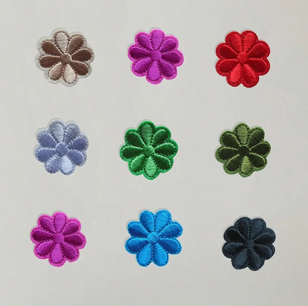 high quality sewing DIY Excipients Accessories Banner patch decorate Material sun flower badge hot melt adhesive ironing hot mel