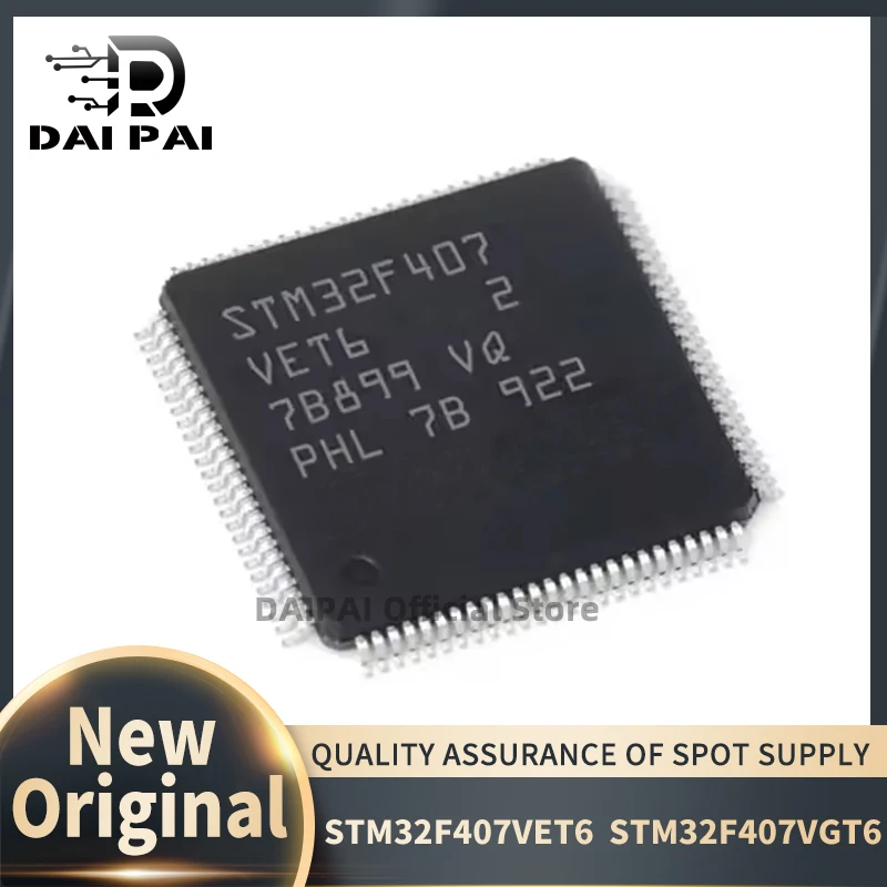 (5piece) 100% New original STM32F407VET6 STM32F407VGT6 STM32F407 VET6 STM32F407 VGT6 QFP-100 Chipset