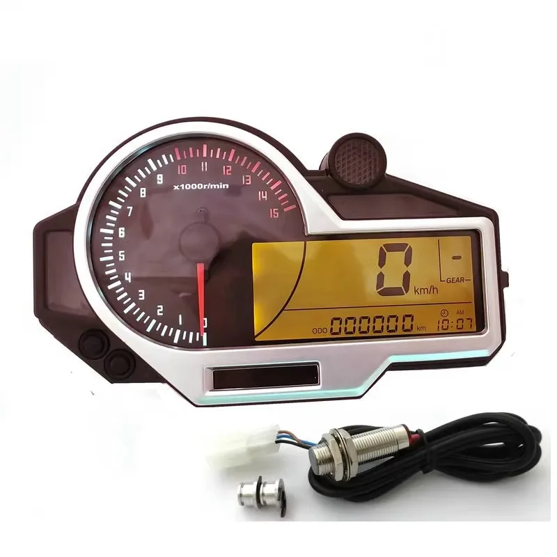 Universal Motorcycle Odometer for 1,2,4 Cylinders Tachometer ATV LCD Digital Speedometer Odometer for BMW KAWASAKI SUZUKI HONDA