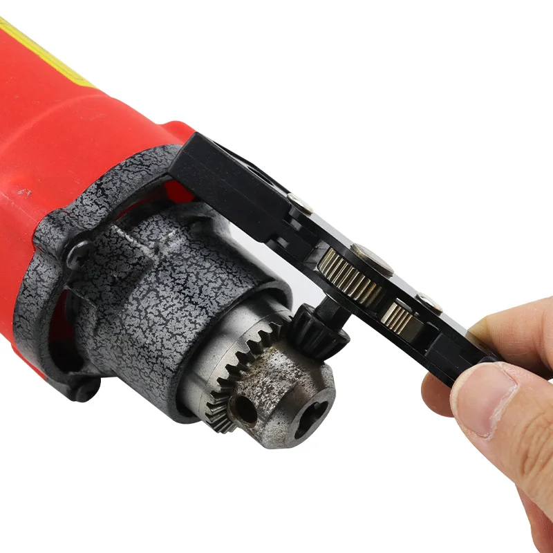 Bidirectional Ratchet Wrench Set Elastic Clamp Key Detachable Hand Drill Clamp Forward Reverse Steering for Home Repair Tool Set