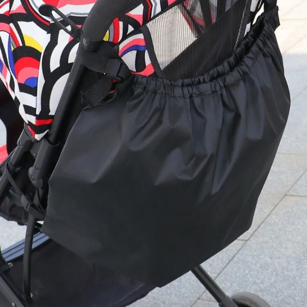 Oxford Fabric Stroller Hanging Bag Multifunctional Portable Stroller Storage Organizer Large Capacity Solid Color