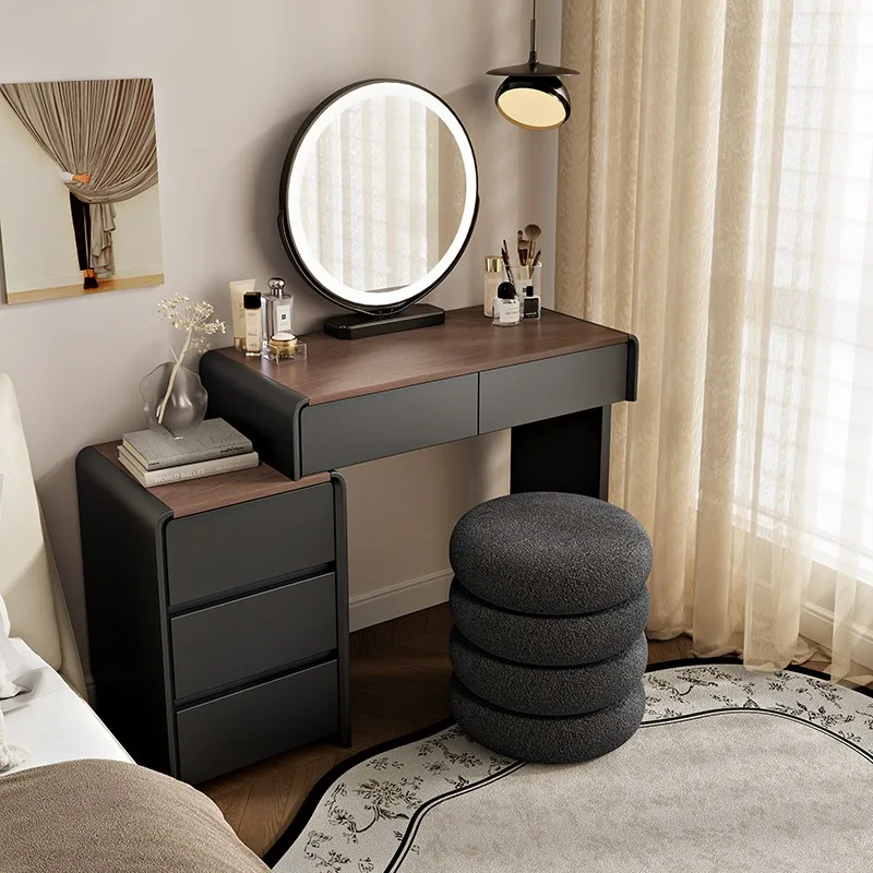 

Girls Industrial Dressing Table Vanity Design Storage Organizer Dressing Table Mirror Light Mesa De Maquillaje Furnitures