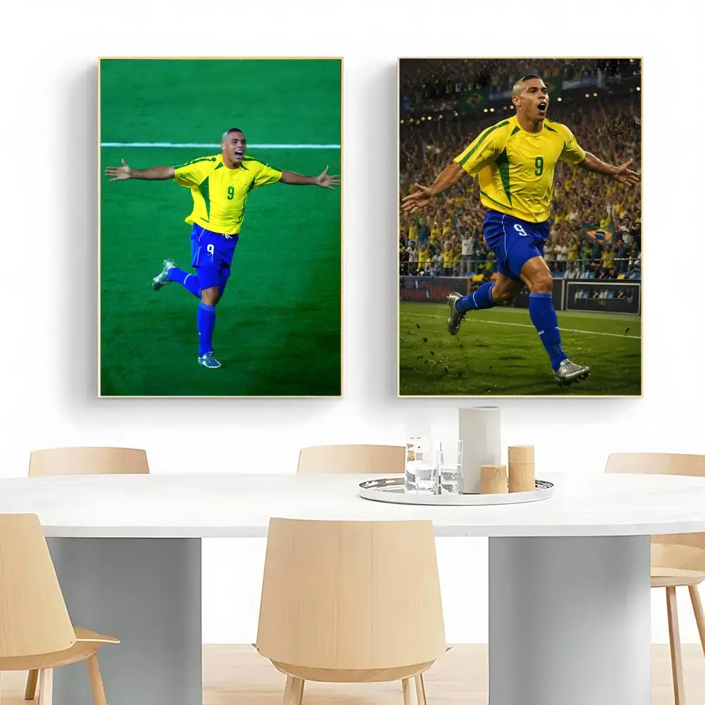 Football Legend Ronaldo Nazario Poster Wall Art Print Decorative Mural Home Decor Gift Unframed