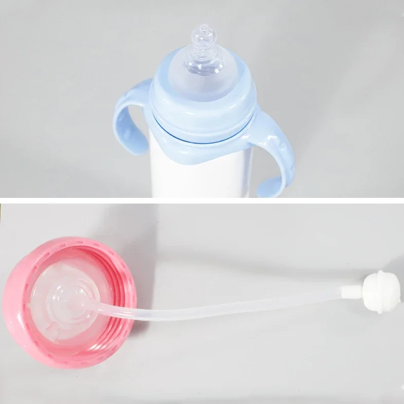 240ml Diy Sublimation Blank Cup Tumbler Double Wall Vacuum Insulated Water Bottle Sublimation Stainless Steel Child Milk Bottle
