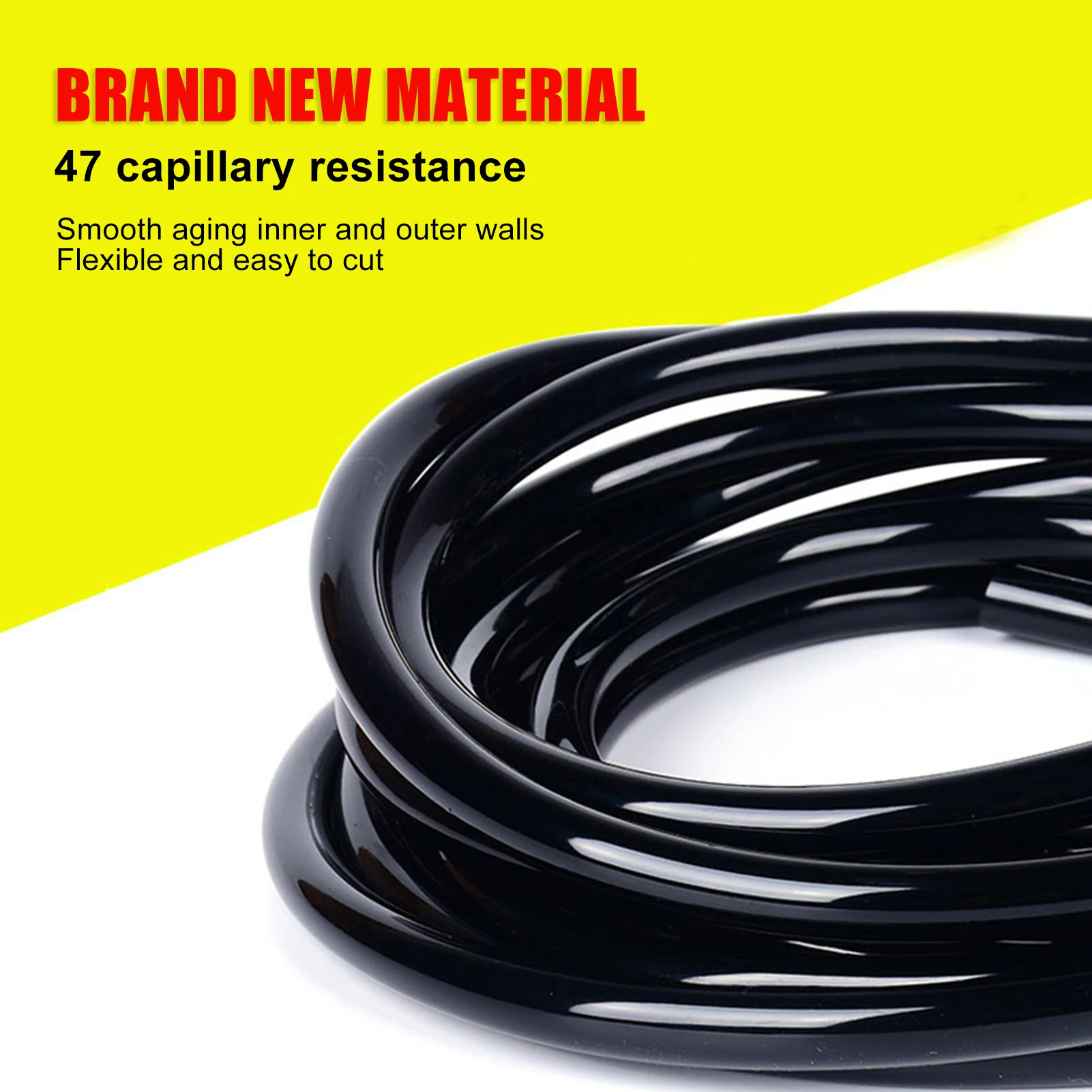 Blank Distribution Tubing Black Distribution Line Water Hose Garden Watering Tube for DIY Landscape Garden Projects