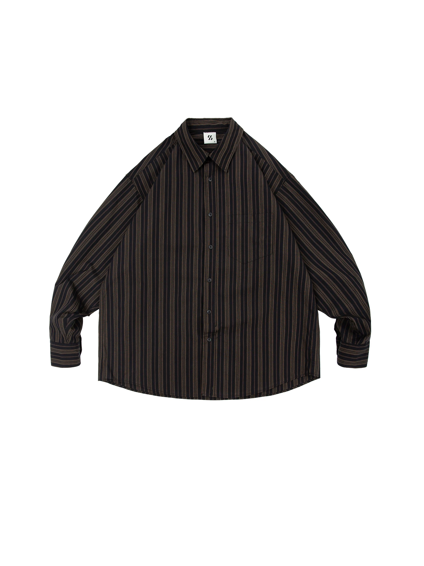 

Ретро-японская рубашка с длинным рукавом, свободного кроя, с воротником, мужская, весенняя, свободного кроя, с полосатым узором, парная, хлопковая