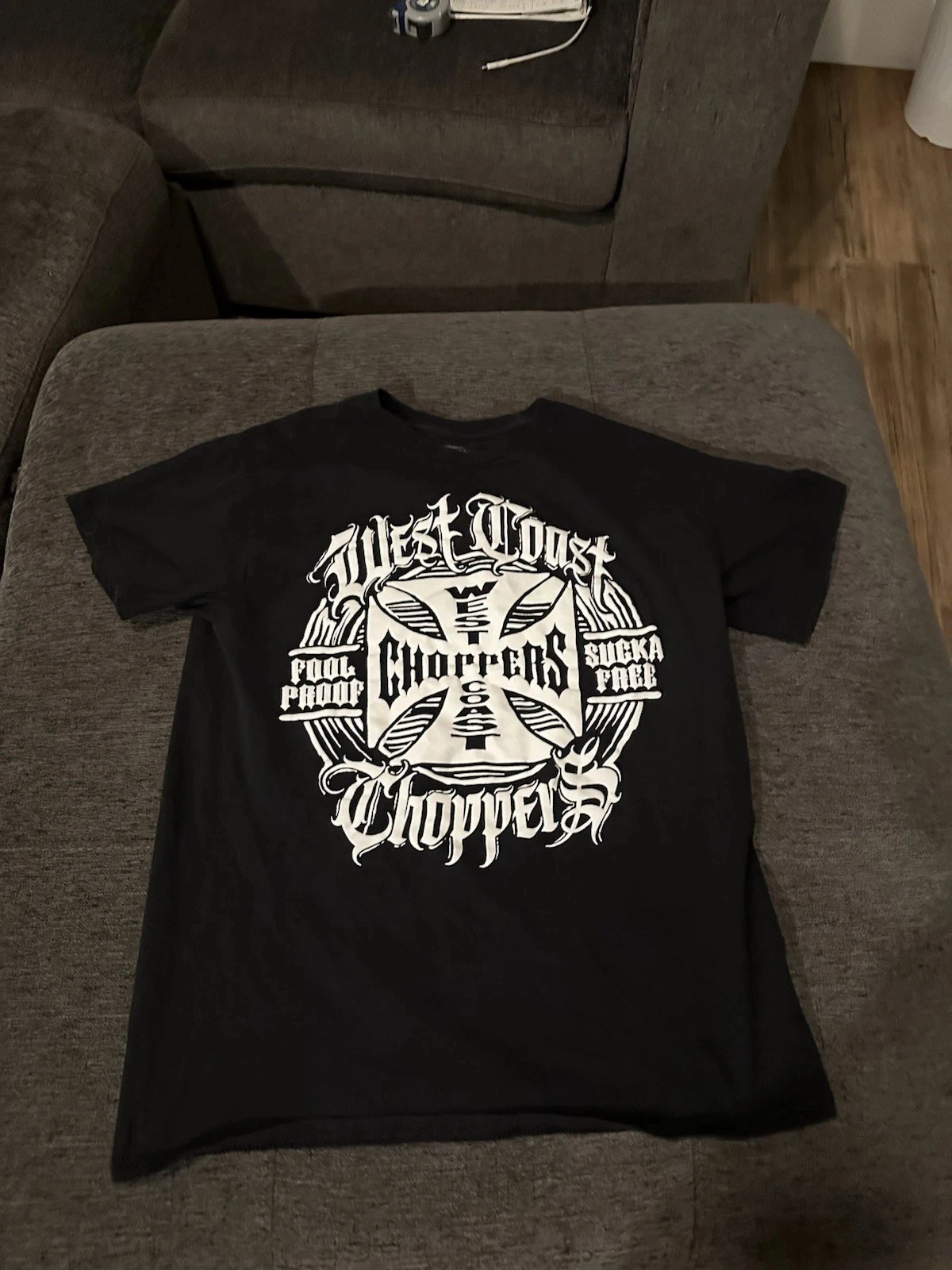 Hot Sale West Coast Cotton Streetwear Fashion Choppers Tide Brand Print Short Sleeve Loose Casual Oversized Top Summer New Tee