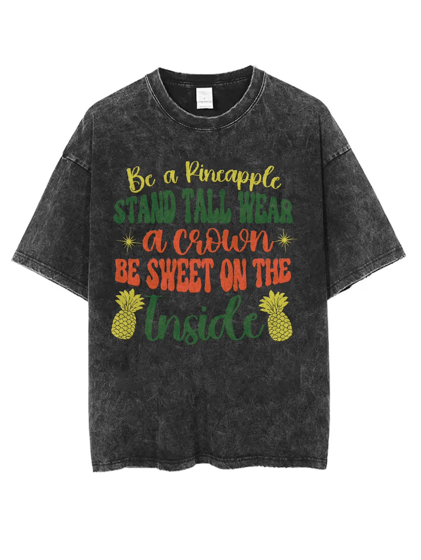 تي شيرت أسود مريح برقبة دائرية مغسول للنساء والرجال ملابس شتوية فضفاضة تناسب الهالوين بطباعة جرافيك الأكثر مبيعًا