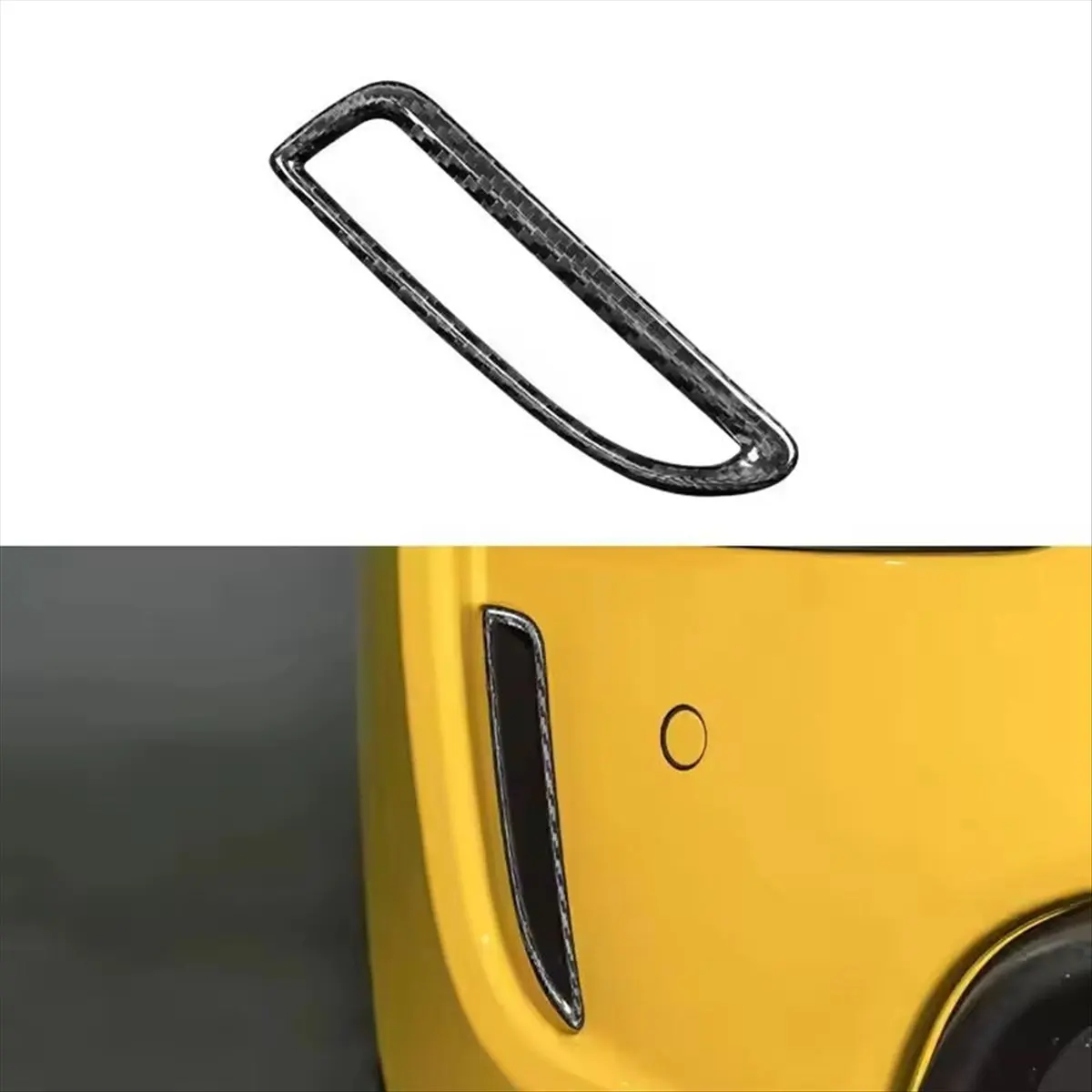 Super Sale Real Carbon Fiber Car Accessories Rear Fog Lamp Frame Trim-Small Decoration Protection for Fiat 595 2016+