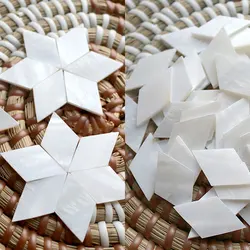 25pcs Mother of Pearl Mosaic Tiles Natural Shell Tiles triangle Mosaic Pieces for Home Decoration Crafts arte