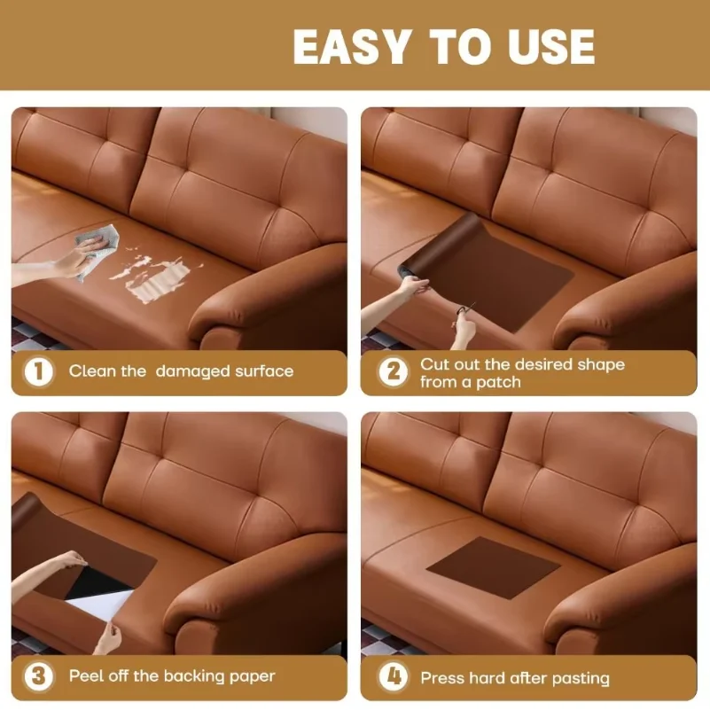 Self Adhesive Leather Repair Patch Matte 20x30cm Furniture Repair Tape Large Wear-Resistant Couches Repair Kit