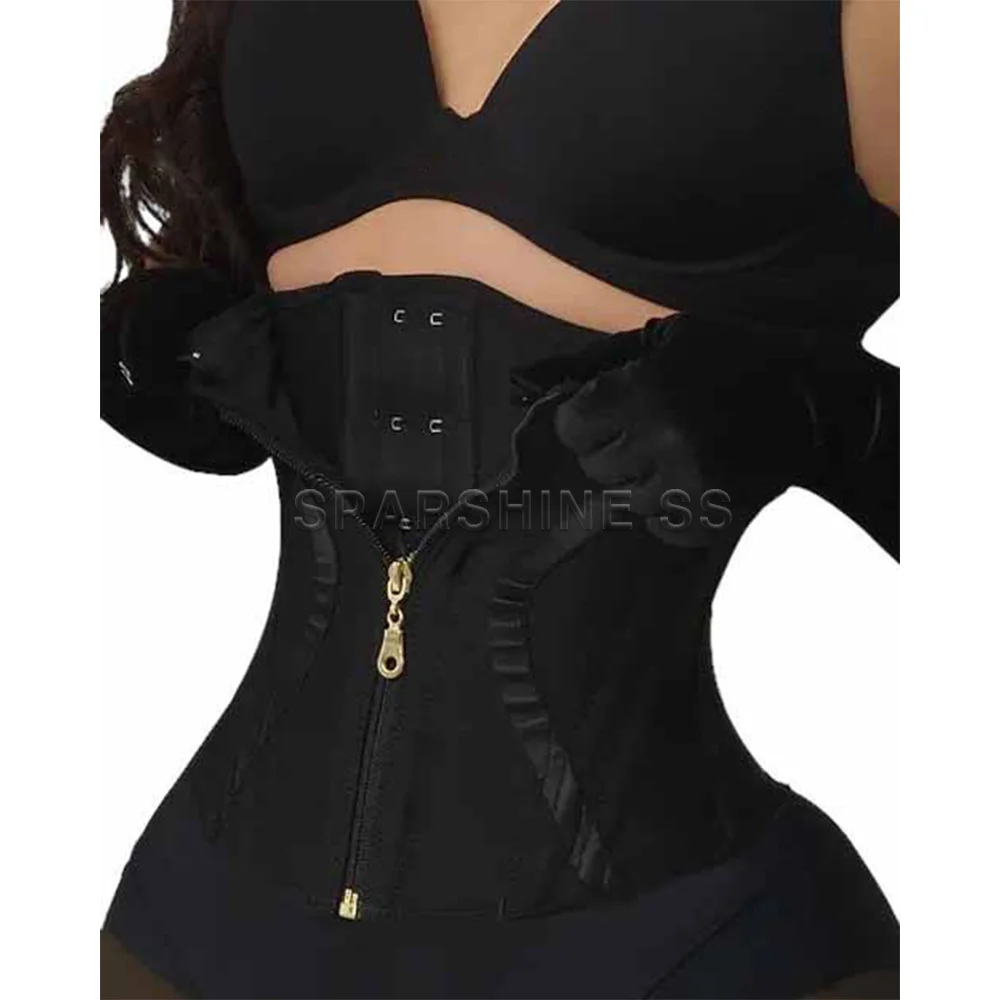 Fajas High Compression Adjustable Hook-eyes and Zipper Body Corset Slimming Belt  Woman Flat Belly Waist Trainer with Bones