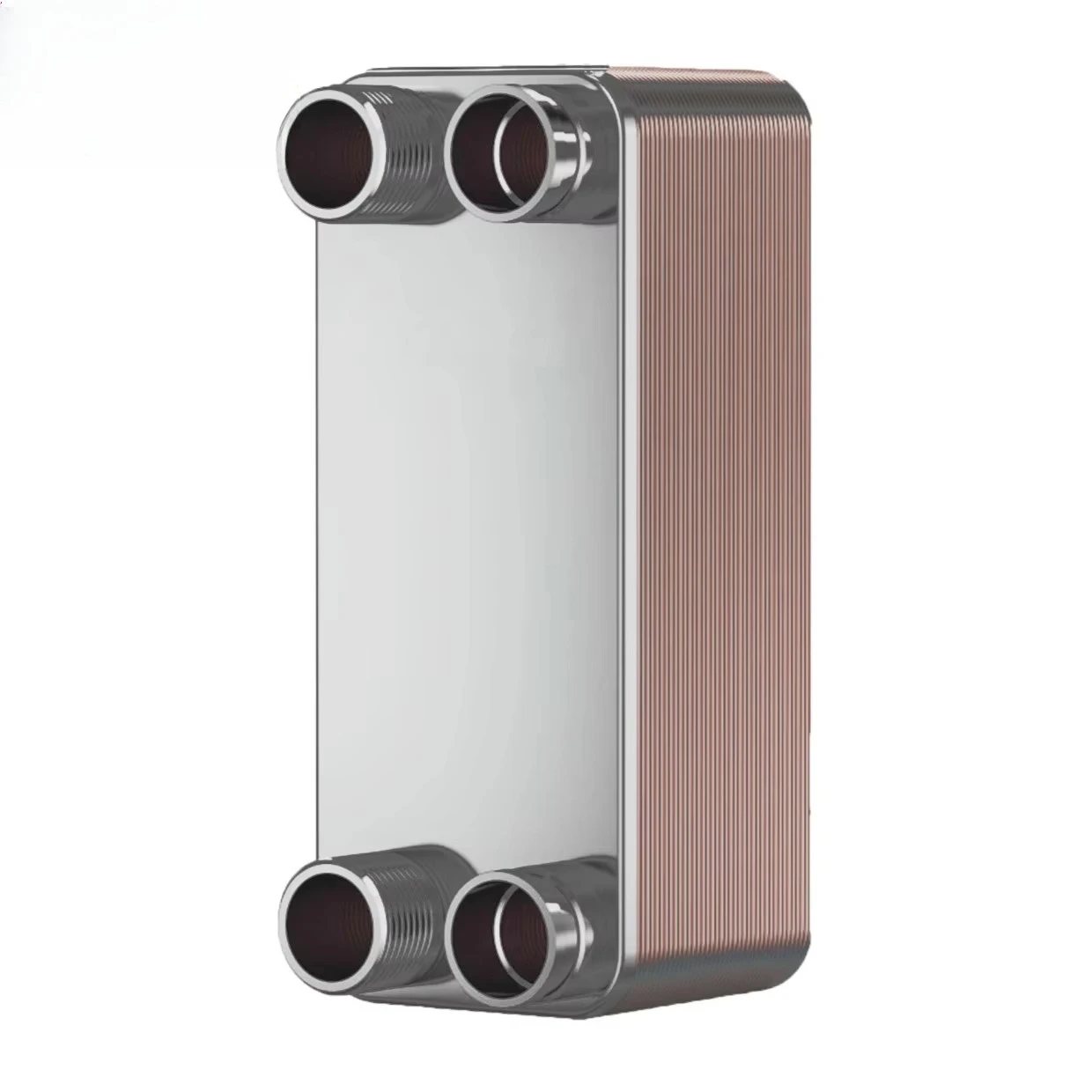 Refrigerant R22, R404A, R410A condenser centralized heating copper brazed plate heat exchanger