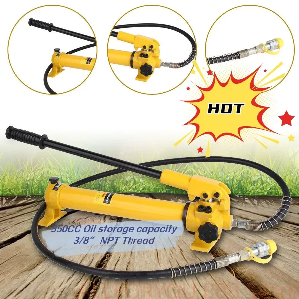 

350CC Hydraulic Hand Pump Oil Storage Capacity Manual Tool For 4 ton & 10 ton Hydraulics Ram Cylinders