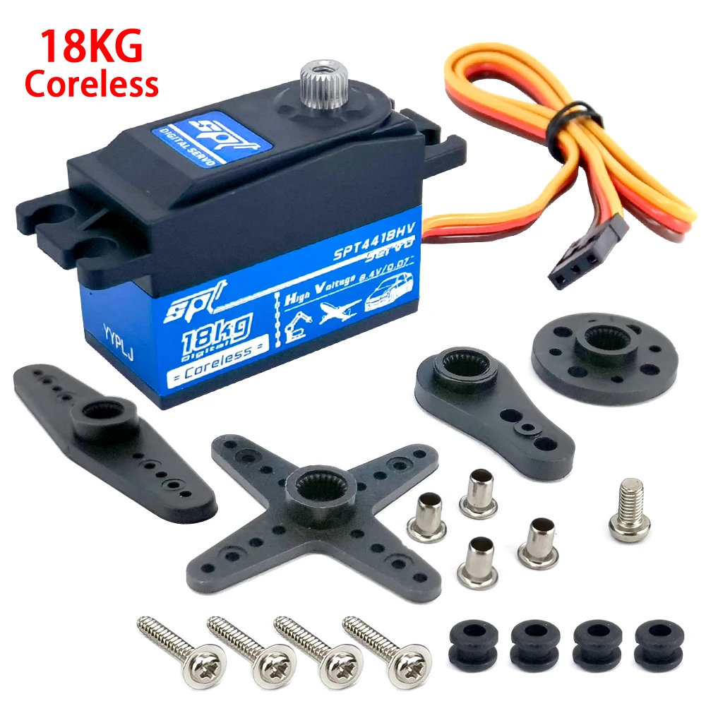 SPT 4418HV 120 18kg Coreless high voltage 4.8-8.4V Metal Gear Standard Short Body Low Profile Digital Servo RC Car Drift 1:10 12