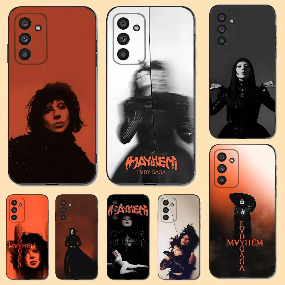 

L-Lady Mayhem G-Gaga Phone Case For Samsung S 25,24,23,22,30,21,10,9,Ultra,Plus,Lite,FE,4,5 G Soft Black Case