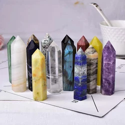 Natuurlijke gepolijste kristalpunten - Amethist Rozenkwarts Zeshoekige prisma's voor aquariumdecoratie, woondecoratie, helende kristallen