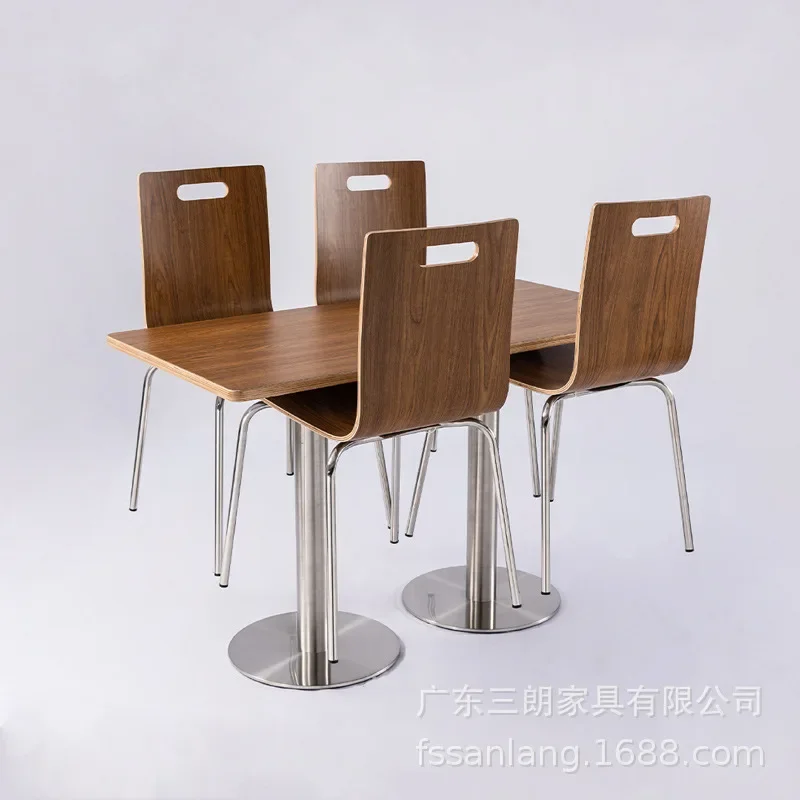 The product can be customizedModern fast food restaurant dining table and chair combination cafeteria cafeteria dessert coffe