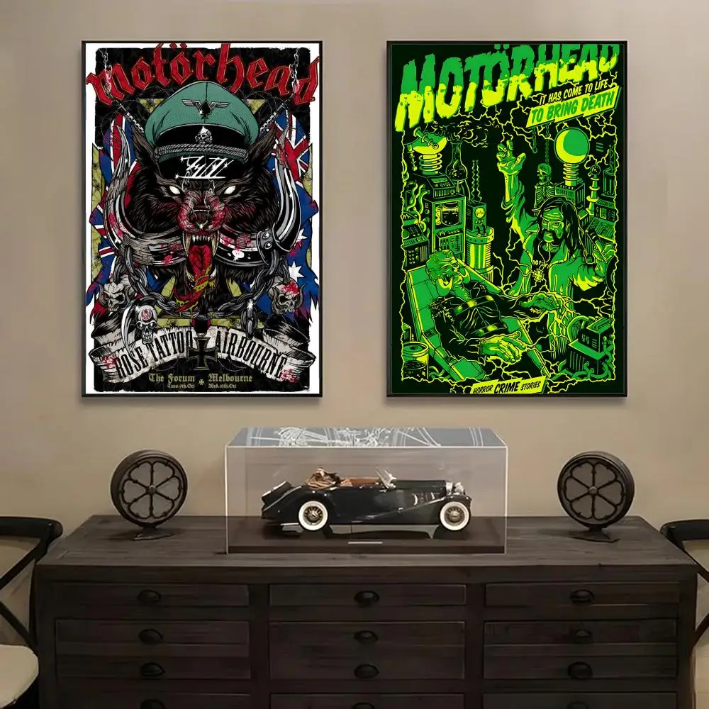 Классический плакат 70-х годов из тяжелого металла M-Motorhead Band, идеальная наклейка, самоклеящаяся, художественная, предназначенная для дома, столовой, офиса, прочный