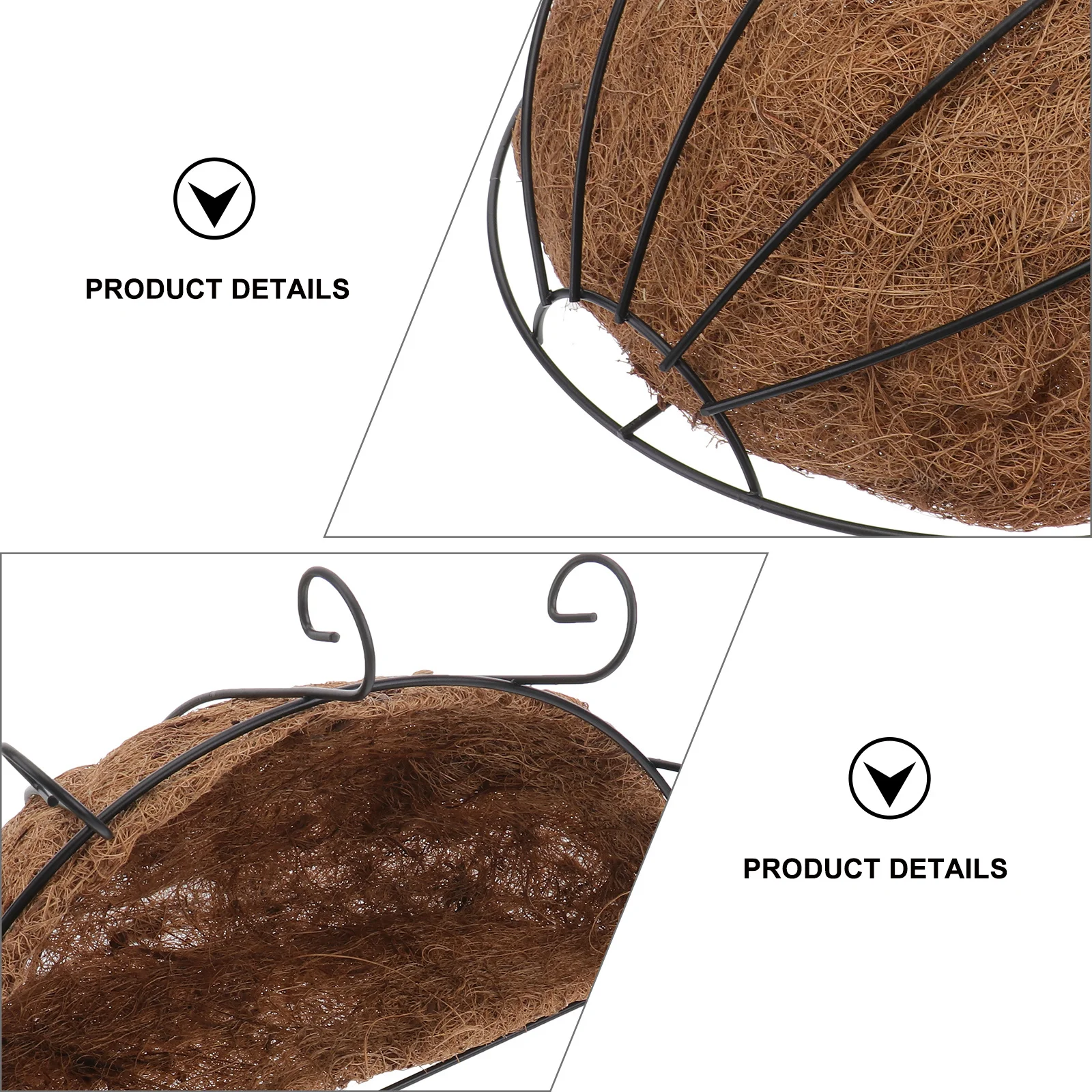 

30Cm Metal Hanging Planter Wall Mounted Flower Pot With Waterproof Lining Durable Plant Holder For Indoor Outdoor Decor Balcony