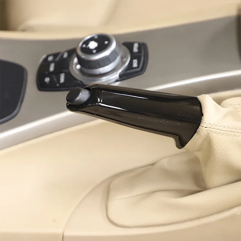 ل BMW 1 4 3 سلسلة GT E90 E92 F30 X1 F22 F32 F36 M3 M4 F80 ABS ألياف الكربون سيارة فرملة اليد رافعة الكسوة الداخلية اكسسوارات السيارات