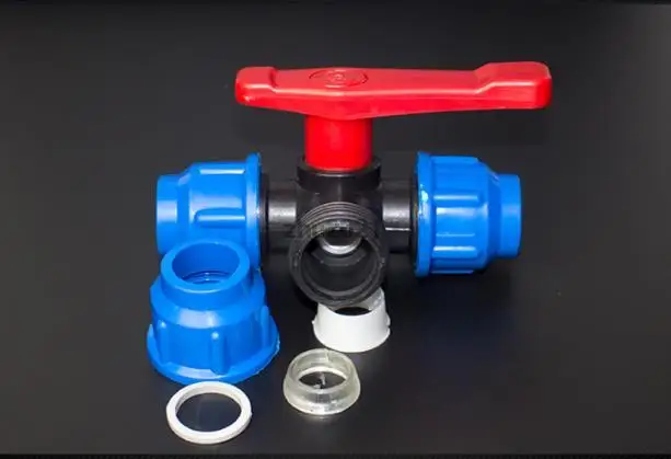 تي شيرت نوع أنابيب المياه المناسب ، تي شيرت قطب ، البلاستيك الكرة صمام ، موصل سريع ، 3 طريقة التبديل ، 1/2 "3/4" 1 "1.2" 1.5 "، 1 قطعة ، 1 قطعة