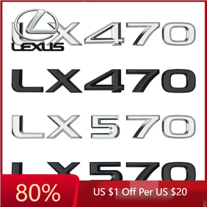 

2026 Hot Interior Stickers For Lexus LX470 LX570 Logo IS300 ES250 ES350 IS250 CT200H GS350 NX200T Car Rear Trunk Emblem Badge St