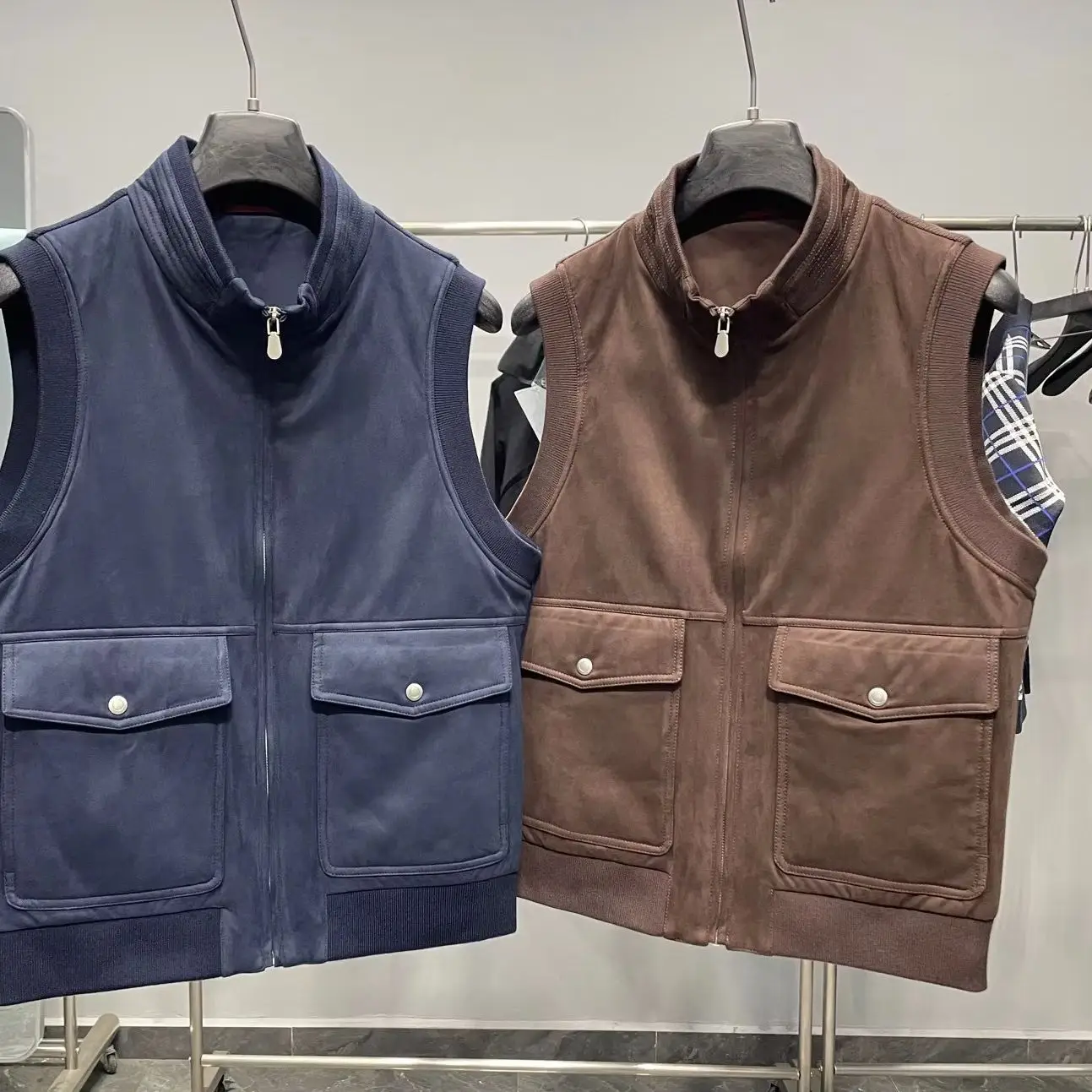 سترة BC كاجوال بياقة واقفة وجيب