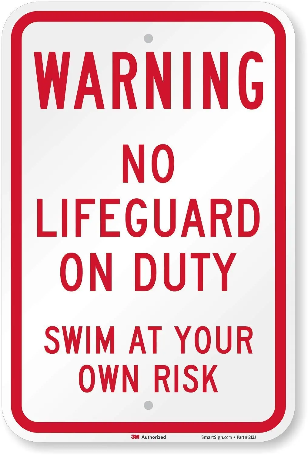 Raul Moody Tin Sign Vintage Metal Sign Warning No Lifeguard On Duty, Swim at Your Own Risk Sign Aluminum Sign 11.8