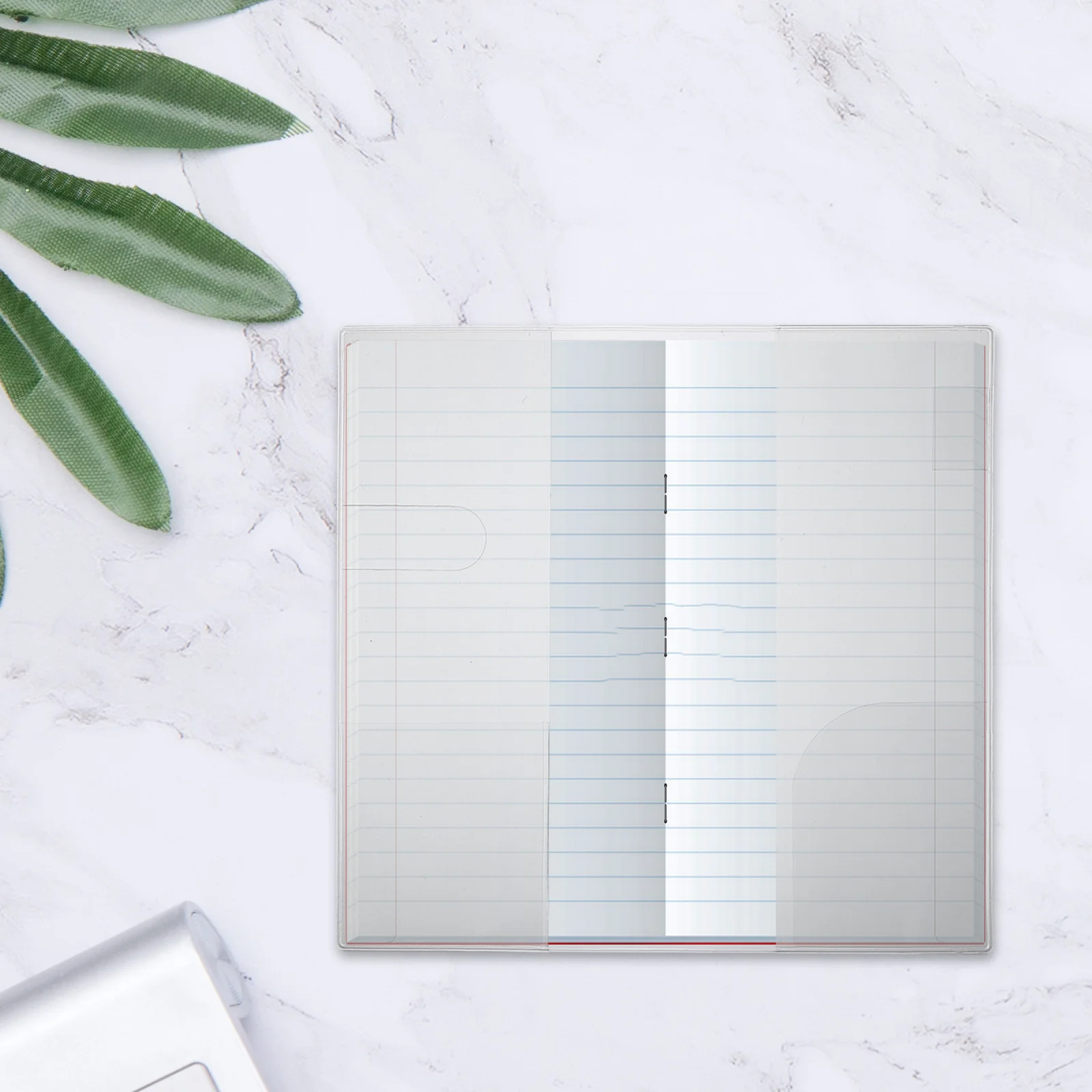 غطاء سترة كتاب بلوري من مادة PVC، غطاء بلاستيكي شفاف متوافق مع Hoboweeks Planner، واقي مجلة دفتر الملاحظات الأنيق #6