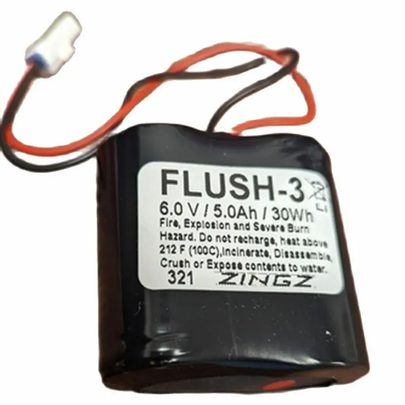 

1pce FLUSH-3 6.0V 5000mah Automatic Flushing Device Battery