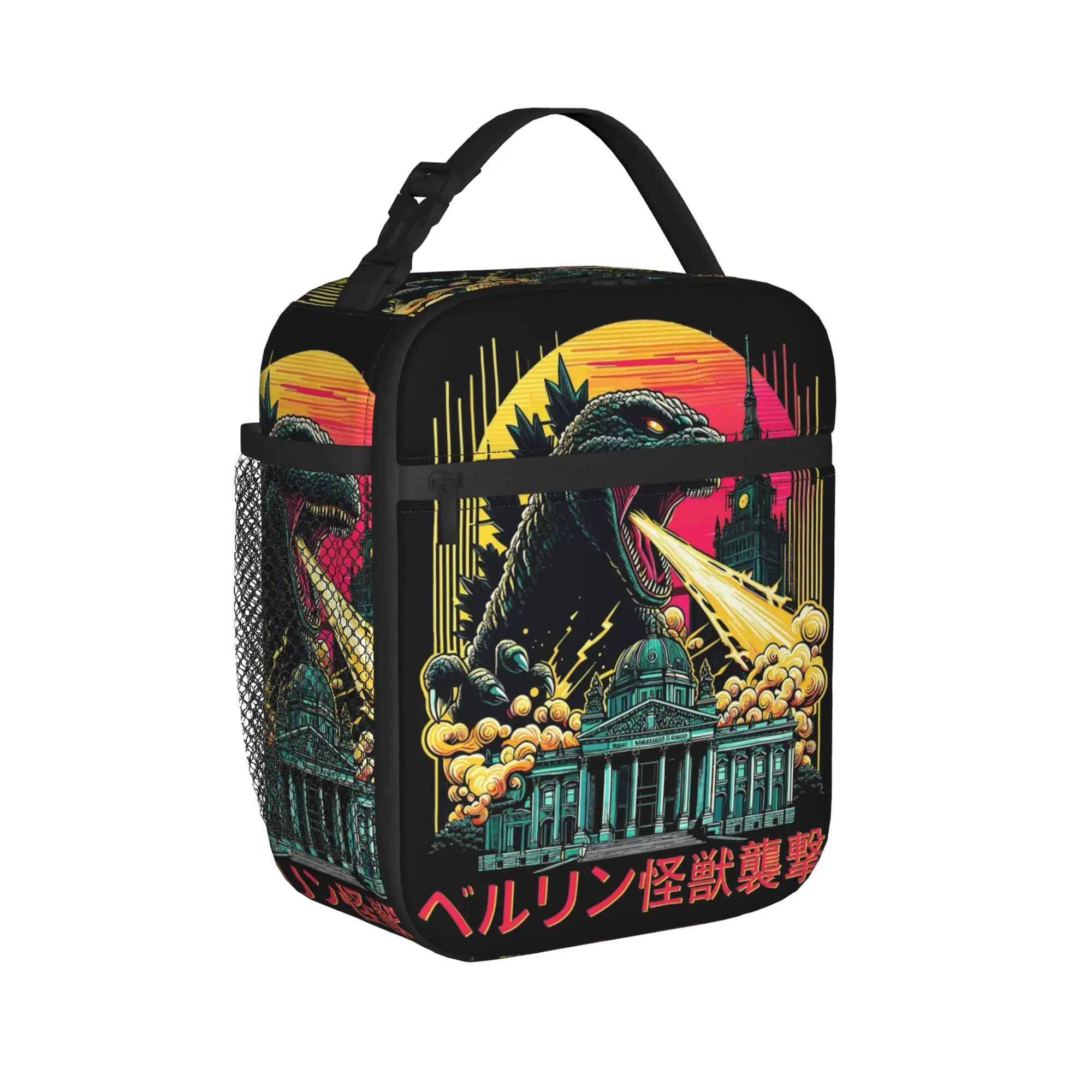 Monster G-Godzillas Thermal Insulated Lunch Bag for Office  Portable Food Container Bags Thermal Cooler Lunch Box