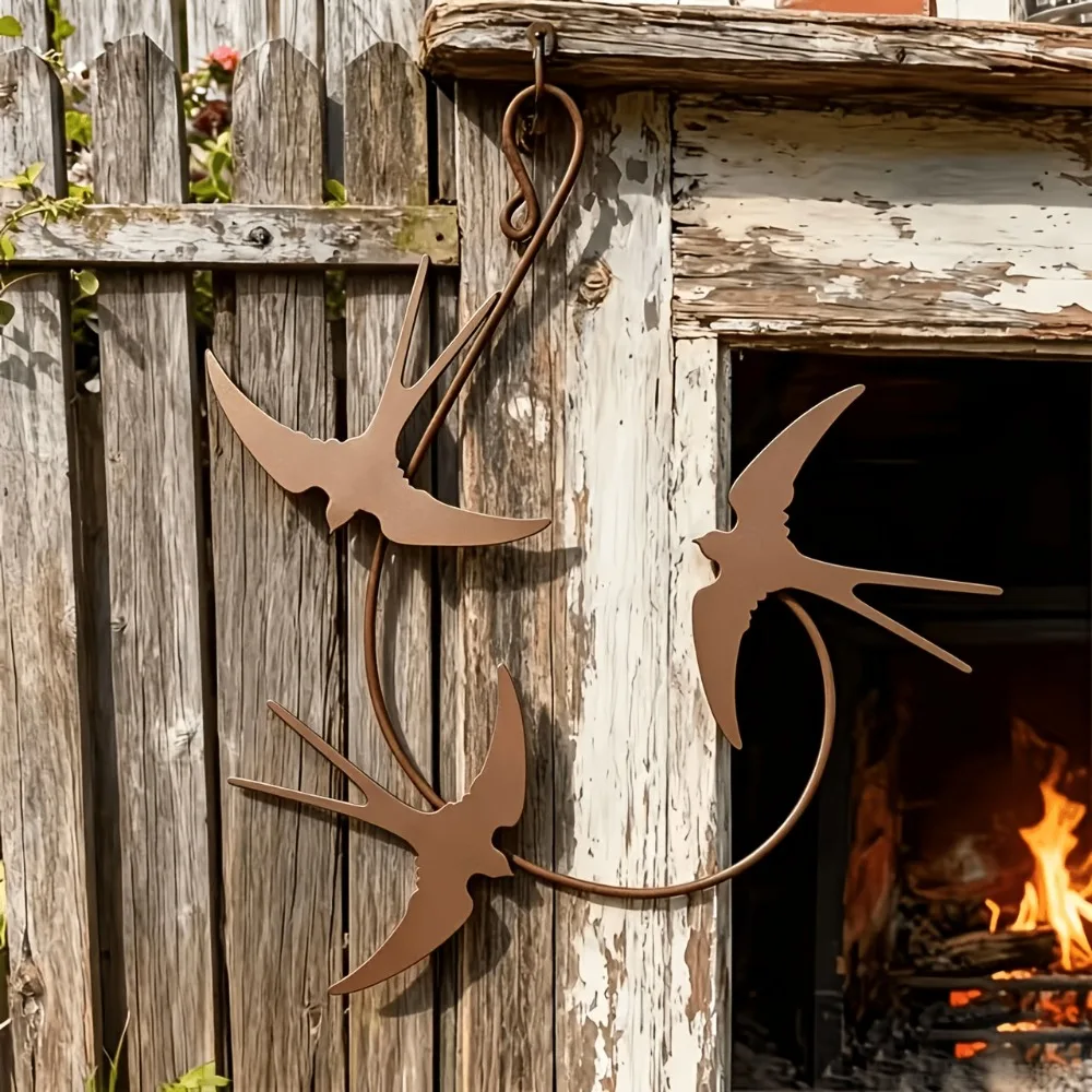 Retro Metal Swallow Wall Decoration Industrial Style Homestay Restaurant Art Wall Decoration Creative Nostalgic Hang Decoration