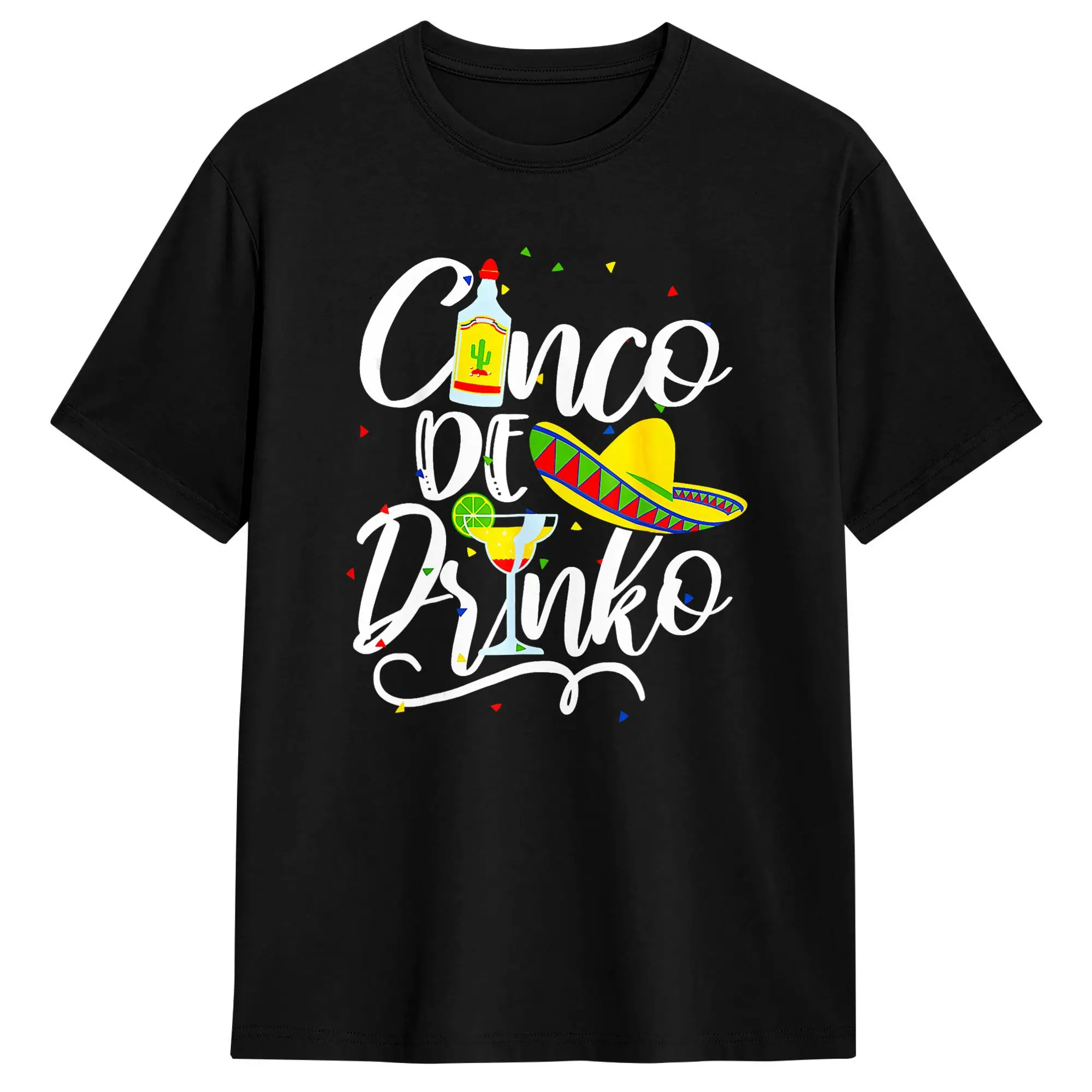 Camiseta divertida Cinco De Drinko para hombre y mujer, Cinco De Mayo, 5 De Mayo (2), camisetas divertidas Y2K para hombre, camisetas Hippie de verano con cuello redondo, talla grande