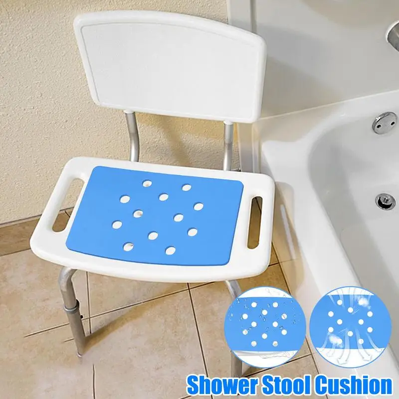 

Non-Slip Shower Stool Cushion Anti-Skid Bath Chair Mat Waterproof Bathroom Safety Pad EVA Seat Cushion for Tub Acessories