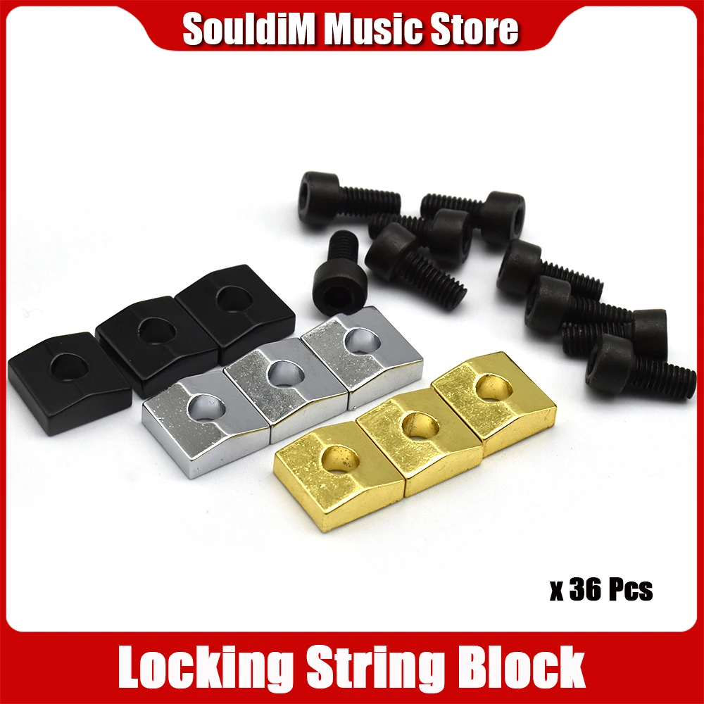 

36Pcs Electric Guitar Locking Nut Blocks For Tremolo Bridge Electric Guitar Black Gold Silver Color for Choose