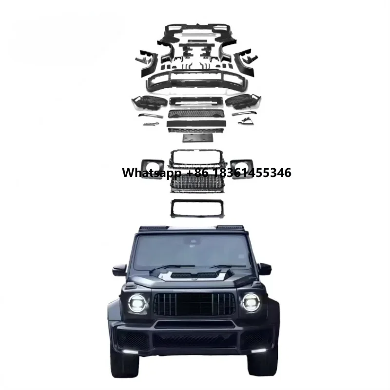 

For G-class W464 Bodykit 2019+ Upgrade to BB Bra Style Facelift Front PP Bumper Grille Rear Diffuser